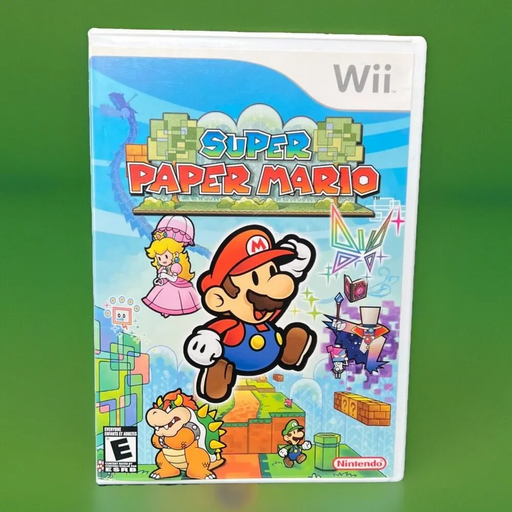 Super Paper Mario (Nintendo Wii) Clean Tested Complete W/ Manual CIB Video Game